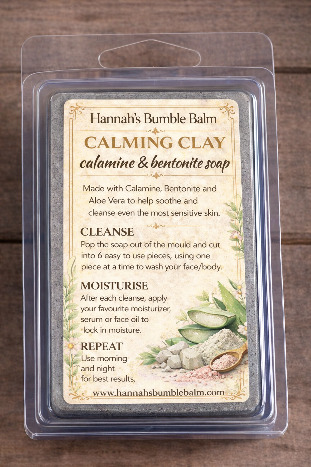 Calming Clay - calamine and bentonite soap