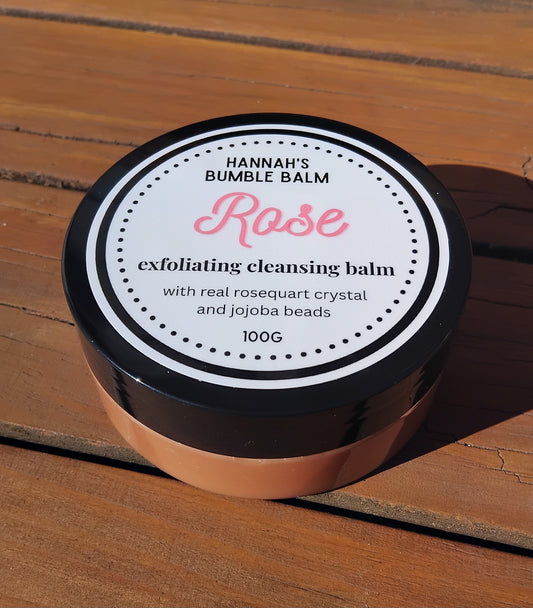 Rose exfoliating cleansing balm