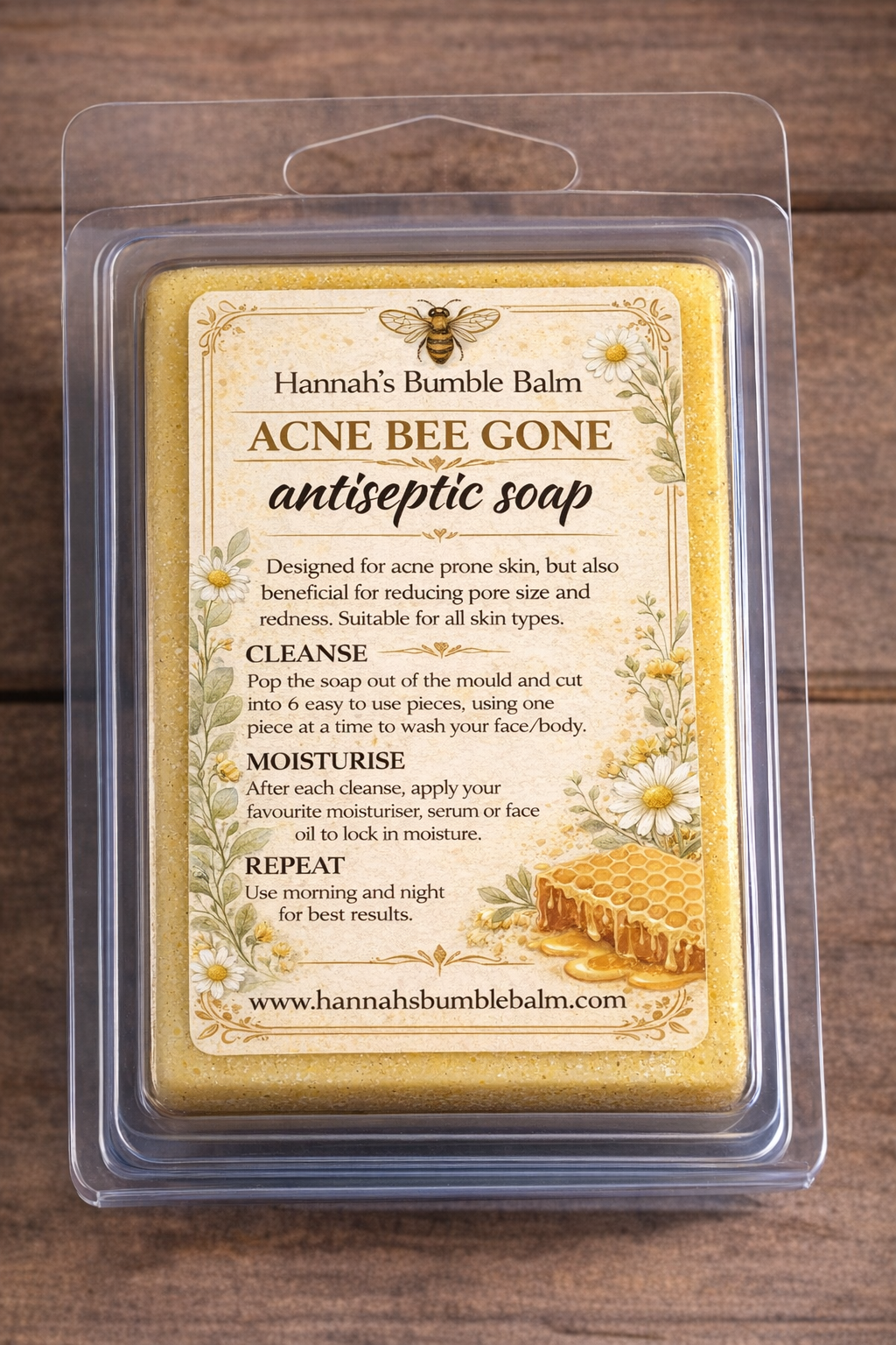 Acne Bee Gone Soap - for acne prone and rosacea skin types